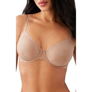 🆕WACOAL Confidence Boost Lift Unpadded Underwire Bra 40G Beige Nude #855380